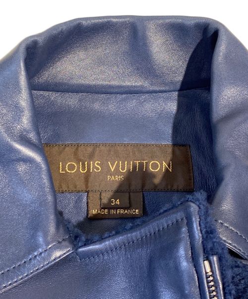 LOUIS VUITTON（ルイ ヴィトン）LOUIS VUITTON (ルイ ヴィトン) ダブルライダースジャケット ブルー サイズ:34の古着・服飾アイテム
