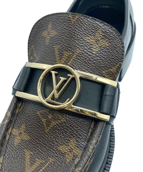 LOUIS VUITTON（ルイ ヴィトン）LOUIS VUITTON (ルイ ヴィトン) アカデミーラインローファー ブラック×ブラウン サイズ:39 1/2の古着・服飾アイテム