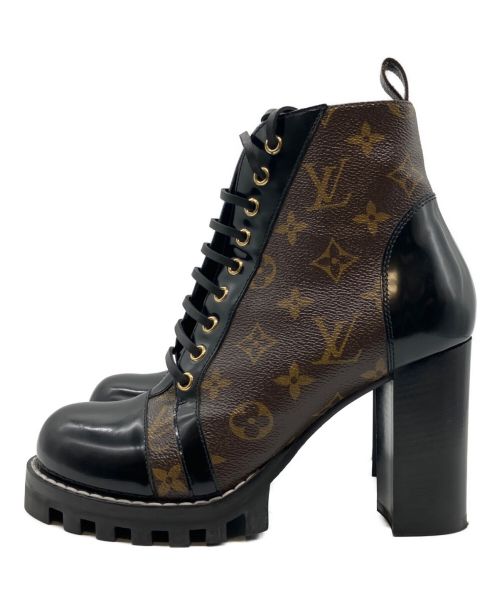 LOUIS VUITTON（ルイ ヴィトン）LOUIS VUITTON (ルイ ヴィトン) スタートレイルラインアンクルブーツ ブラウン サイズ:39の古着・服飾アイテム