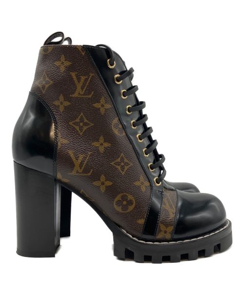 LOUIS VUITTON（ルイ ヴィトン）LOUIS VUITTON (ルイ ヴィトン) スタートレイルラインアンクルブーツ ブラウン サイズ:39の古着・服飾アイテム