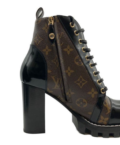 LOUIS VUITTON（ルイ ヴィトン）LOUIS VUITTON (ルイ ヴィトン) スタートレイルラインアンクルブーツ ブラウン サイズ:39の古着・服飾アイテム