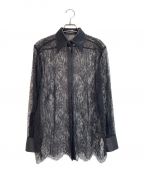 DOLCE & GABBANAドルチェ＆ガッバーナ）の古着「Chantilly lace shirt」｜ブラック