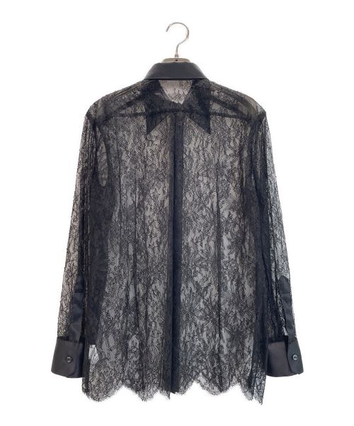 DOLCE & GABBANA（ドルチェ＆ガッバーナ）DOLCE & GABBANA (ドルチェ＆ガッバーナ) Chantilly lace shirt  ブラック サイズ:36の古着・服飾アイテム
