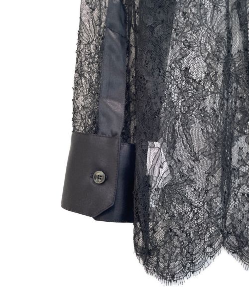 DOLCE & GABBANA（ドルチェ＆ガッバーナ）DOLCE & GABBANA (ドルチェ＆ガッバーナ) Chantilly lace shirt  ブラック サイズ:36の古着・服飾アイテム
