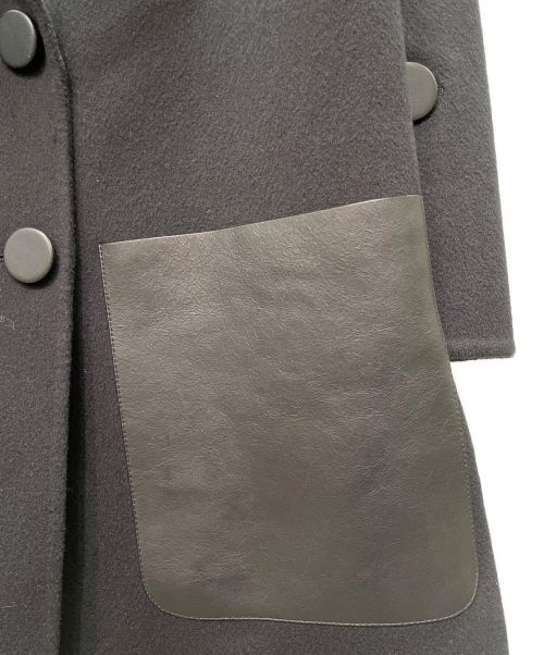 FENDI（フェンディ）FENDI (フェンディ) レザーポケットブレストコート ブラック サイズ:38の古着・服飾アイテム