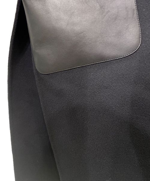 FENDI（フェンディ）FENDI (フェンディ) レザーポケットブレストコート ブラック サイズ:38の古着・服飾アイテム
