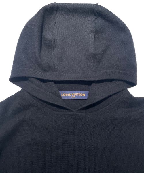 LOUIS VUITTON（ルイ ヴィトン）LOUIS VUITTON (ルイ ヴィトン) カシミヤシルクニットパーカー ブラック サイズ:Sの古着・服飾アイテム