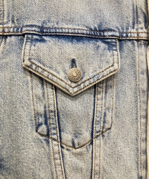 GUCCI（グッチ）GUCCI (グッチ) GUCCYベアワッペントラッカーデニムジャケット スカイブルー サイズ:44の古着・服飾アイテム