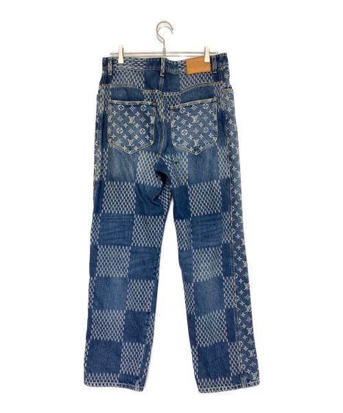 LOUIS VUITTON（ルイ ヴィトン）LOUIS VUITTON (ルイ ヴィトン) Giant Damier Waves MNGM Denim Pants ブルー サイズ:31の古着・服飾アイテム