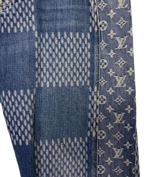 LOUIS VUITTON（ルイ ヴィトン）LOUIS VUITTON (ルイ ヴィトン) Giant Damier Waves MNGM Denim Pants ブルー サイズ:31の古着・服飾アイテム