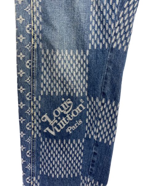 LOUIS VUITTON（ルイ ヴィトン）LOUIS VUITTON (ルイ ヴィトン) Giant Damier Waves MNGM Denim Pants ブルー サイズ:31の古着・服飾アイテム