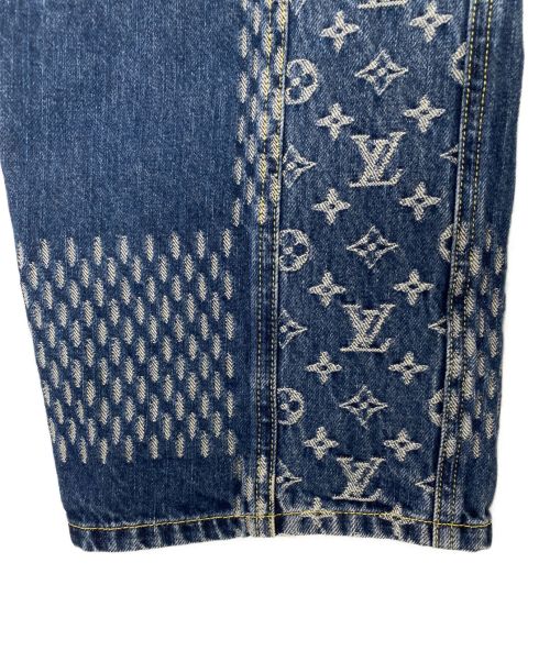 LOUIS VUITTON（ルイ ヴィトン）LOUIS VUITTON (ルイ ヴィトン) Giant Damier Waves MNGM Denim Pants ブルー サイズ:31の古着・服飾アイテム
