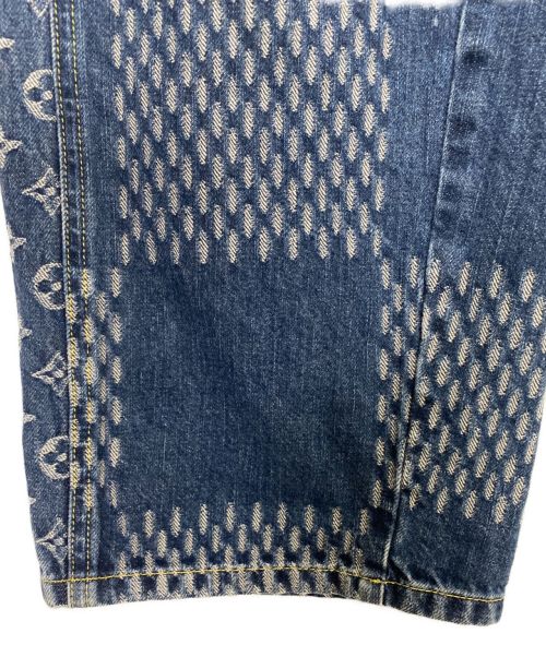LOUIS VUITTON（ルイ ヴィトン）LOUIS VUITTON (ルイ ヴィトン) Giant Damier Waves MNGM Denim Pants ブルー サイズ:31の古着・服飾アイテム