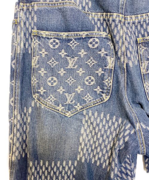 LOUIS VUITTON（ルイ ヴィトン）LOUIS VUITTON (ルイ ヴィトン) Giant Damier Waves MNGM Denim Pants ブルー サイズ:31の古着・服飾アイテム