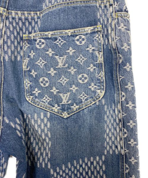 LOUIS VUITTON（ルイ ヴィトン）LOUIS VUITTON (ルイ ヴィトン) Giant Damier Waves MNGM Denim Pants ブルー サイズ:31の古着・服飾アイテム