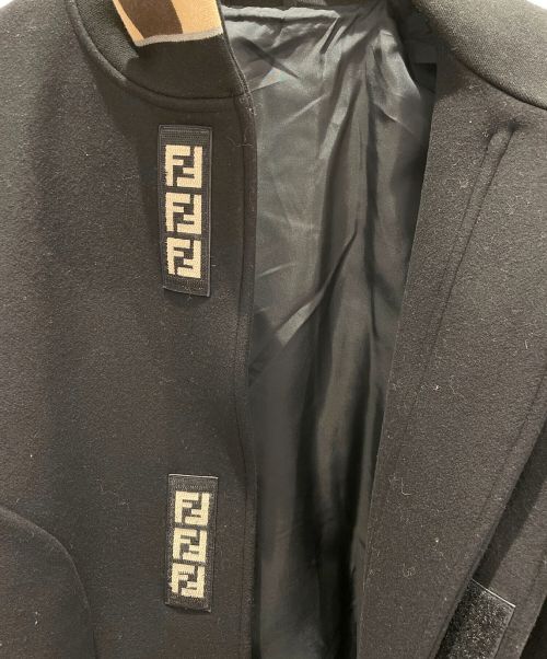 FENDI（フェンディ）FENDI (フェンディ) ウールメルトンボンバージャケット ブラック サイズ:50の古着・服飾アイテム