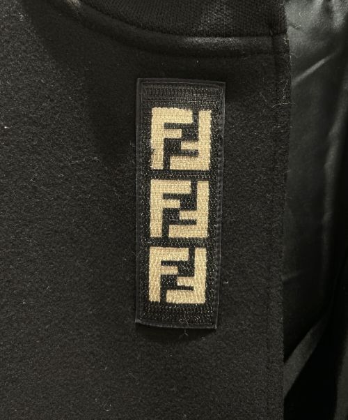 FENDI（フェンディ）FENDI (フェンディ) ウールメルトンボンバージャケット ブラック サイズ:50の古着・服飾アイテム