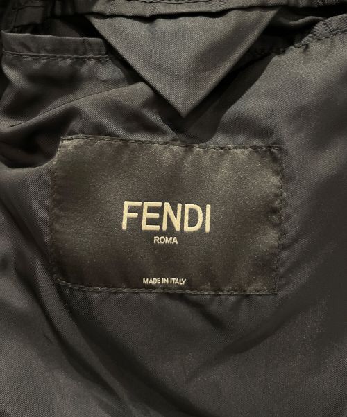 FENDI（フェンディ）FENDI (フェンディ) ウールメルトンボンバージャケット ブラック サイズ:50の古着・服飾アイテム