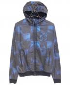 LOUIS VUITTONルイ ヴィトン）の古着「ダミエナイロンジップアップブルゾン」｜ブルー