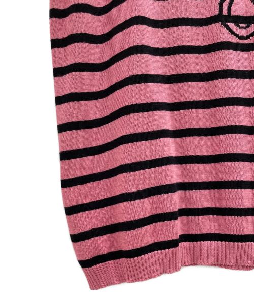 Christian Dior（クリスチャン ディオール）Christian Dior (クリスチャン ディオール) J'ADIOR スパイダー ボーダー ニット カットソー ピンク サイズ:38の古着・服飾アイテム