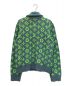 LOUIS VUITTON (ルイ ヴィトン) モノグラム柄ニットカーディガン ブルー×ライトグリーン サイズ:XL：148000円