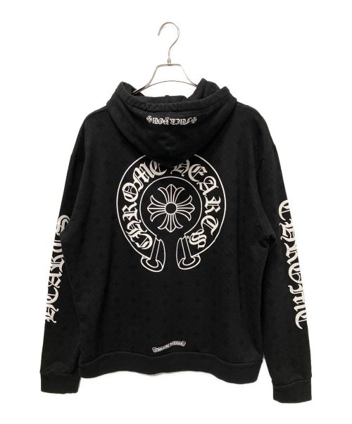 CHROME HEARTS（クロムハーツ）CHROME HEARTS (クロムハーツ) バックホースシュープリントCHプラスプルオーバーパーカー ブラック サイズ:Lの古着・服飾アイテム