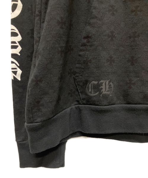 CHROME HEARTS（クロムハーツ）CHROME HEARTS (クロムハーツ) バックホースシュープリントCHプラスプルオーバーパーカー ブラック サイズ:Lの古着・服飾アイテム