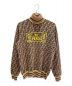 FENDI（フェンディ）の古着「ズッカタートルネックニット」｜ブラウン×ブラック