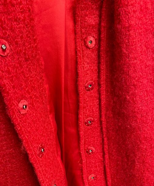DOLCE & GABBANA（ドルチェ＆ガッバーナ）DOLCE & GABBANA (ドルチェ＆ガッバーナ) モヘアコート レッド サイズ:36の古着・服飾アイテム