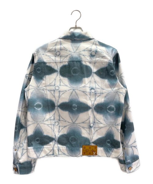 LOUIS VUITTON（ルイ ヴィトン）LOUIS VUITTON (ルイ ヴィトン) モノグラムシボリプリンテッドジャケット  ホワイト×ブルー サイズ:50の古着・服飾アイテム