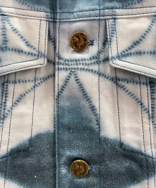 LOUIS VUITTON（ルイ ヴィトン）LOUIS VUITTON (ルイ ヴィトン) モノグラムシボリプリンテッドジャケット  ホワイト×ブルー サイズ:50の古着・服飾アイテム