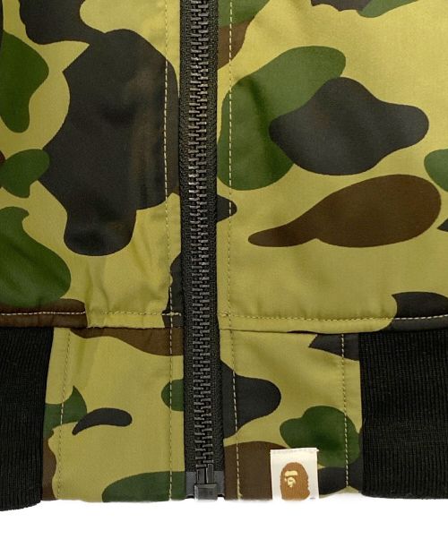A BATHING APE（アベイシングエイプ）A BATHING APE (アベイシングエイプ) 1ST CAMO NYLON TWILL MA-1 グリーン サイズ:Lの古着・服飾アイテム