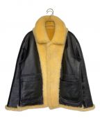 SEVESKIGセヴシグ）の古着「AMERICAN MOUTON REVERSIBLE BOA JACKET」｜ブラック×ベージュ