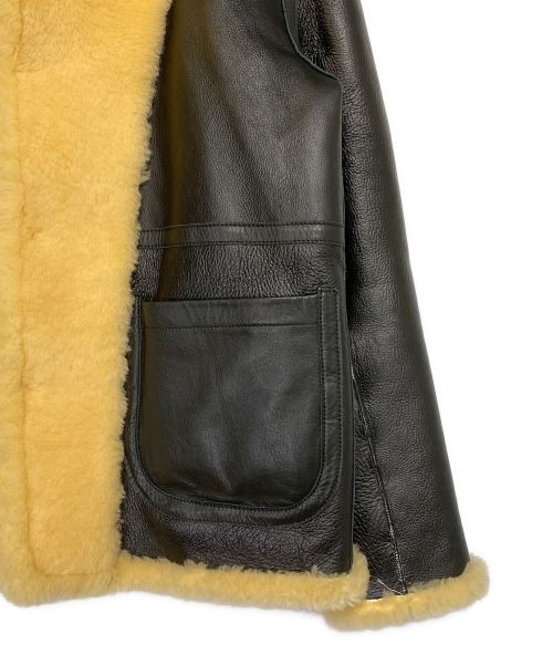 SEVESKIG（セヴシグ）SEVESKIG (セヴシグ) AMERICAN MOUTON REVERSIBLE BOA JACKET ブラック×ベージュ サイズ:SIZE Sの古着・服飾アイテム
