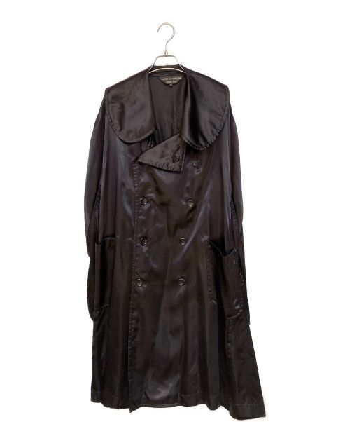COMME des GARCONS HOMME PLUS（コムデギャルソンオムプリュス）COMME des GARCONS HOMME PLUS (コムデギャルソンオムプリュス) 22SS 花の存在期 バックスカルプリント丸襟キュプラコート ブラック サイズ:Sの古着・服飾アイテム