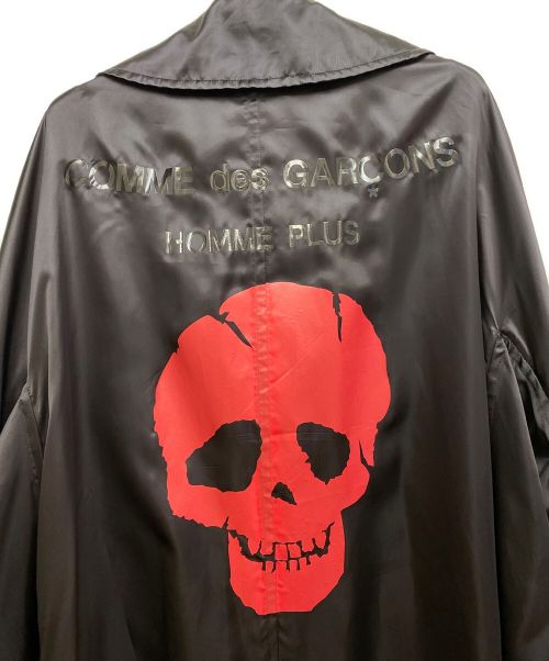 COMME des GARCONS HOMME PLUS（コムデギャルソンオムプリュス）COMME des GARCONS HOMME PLUS (コムデギャルソンオムプリュス) 22SS 花の存在期 バックスカルプリント丸襟キュプラコート ブラック サイズ:Sの古着・服飾アイテム