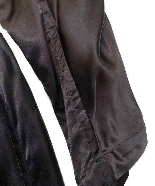 COMME des GARCONS HOMME PLUS（コムデギャルソンオムプリュス）COMME des GARCONS HOMME PLUS (コムデギャルソンオムプリュス) 22SS 花の存在期 バックスカルプリント丸襟キュプラコート ブラック サイズ:Sの古着・服飾アイテム