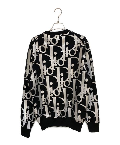 Dior（ディオール）Dior (ディオール) 総柄プリントニット ブラック×シルバー サイズ:XSの古着・服飾アイテム