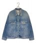 BALENCIAGA（バレンシアガ）の古着「バックロゴストーンオーバーサイズデニムジャケット」｜ブルー
