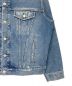 中古・古着 BALENCIAGA (バレンシアガ) バックロゴストーンオーバーサイズデニムジャケット ブルー サイズ:34：74800円