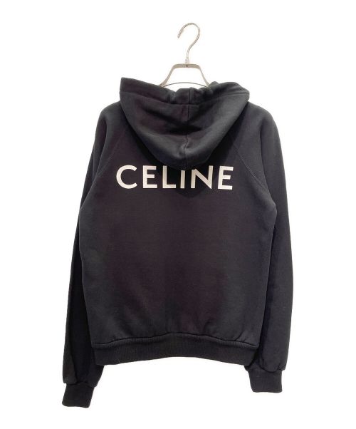 CELINE（セリーヌ）CELINE (セリーヌ) バックプリントパーカー ブラック サイズ:Sの古着・服飾アイテム