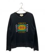 GUCCIグッチ）の古着「プリントスウェット」｜ブラック
