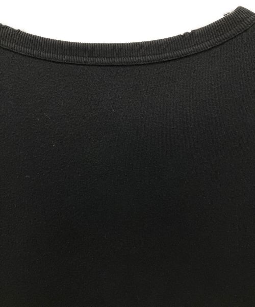 GUCCI（グッチ）GUCCI (グッチ) ダメージ加工クルーネック スウェット ブラック サイズ:Lの古着・服飾アイテム