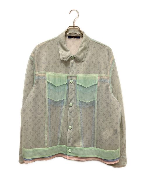 LOUIS VUITTON（ルイ ヴィトン）LOUIS VUITTON (ルイ ヴィトン) モノグラムメッシュジャケット ライトグリーン サイズ:52の古着・服飾アイテム