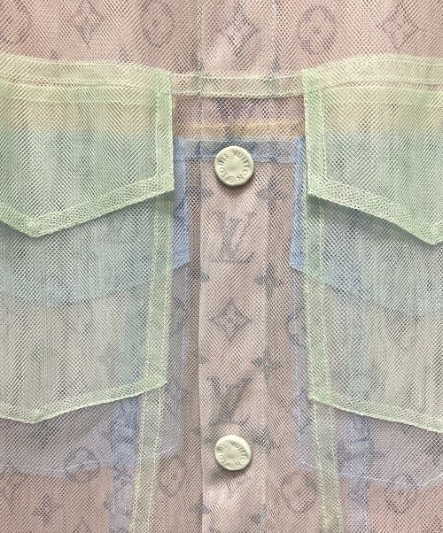 LOUIS VUITTON（ルイ ヴィトン）LOUIS VUITTON (ルイ ヴィトン) モノグラムメッシュジャケット ライトグリーン サイズ:52の古着・服飾アイテム