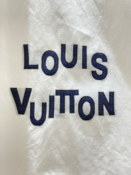 LOUIS VUITTON（ルイ ヴィトン）LOUIS VUITTON (ルイ ヴィトン) Logo print shirt ホワイト×ネイビー サイズ:Sの古着・服飾アイテム