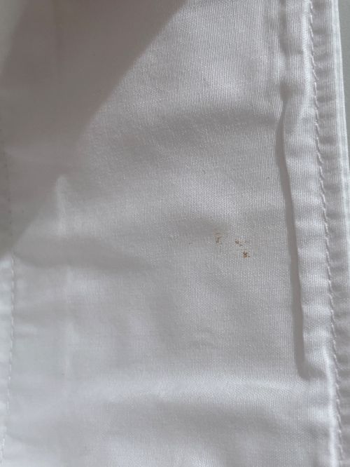 LOUIS VUITTON（ルイ ヴィトン）LOUIS VUITTON (ルイ ヴィトン) Logo print shirt ホワイト×ネイビー サイズ:Sの古着・服飾アイテム