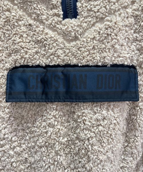 Christian Dior（クリスチャン ディオール）Christian Dior (クリスチャン ディオール) Anorak Fleece Hoodie ベージュ×ネイビー サイズ:Sの古着・服飾アイテム