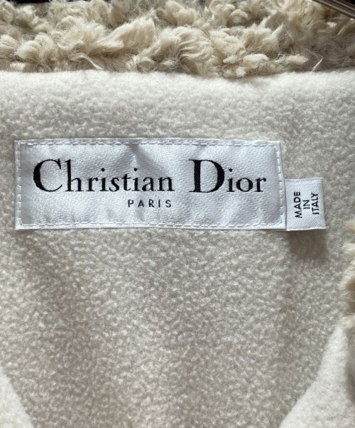 Christian Dior（クリスチャン ディオール）Christian Dior (クリスチャン ディオール) Anorak Fleece Hoodie ベージュ×ネイビー サイズ:Sの古着・服飾アイテム