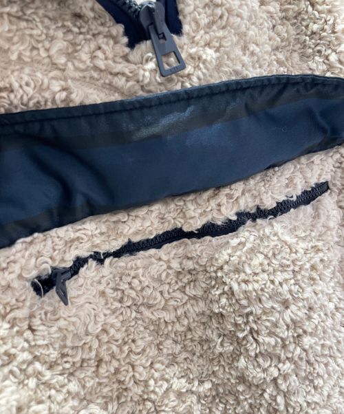 Christian Dior（クリスチャン ディオール）Christian Dior (クリスチャン ディオール) Anorak Fleece Hoodie ベージュ×ネイビー サイズ:Sの古着・服飾アイテム